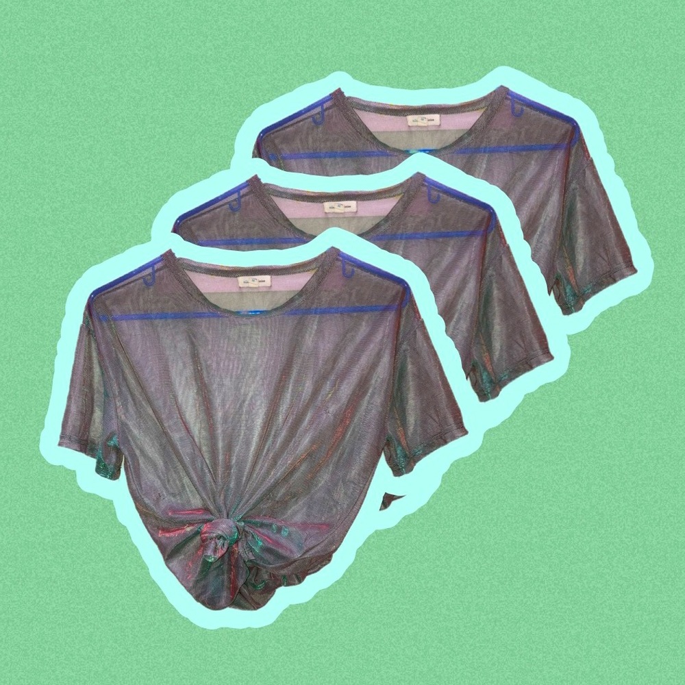 Reflective Holographic Mesh Tshirt